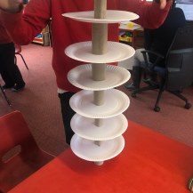 Peak Time record on highest paper plate tower: 7 storeys